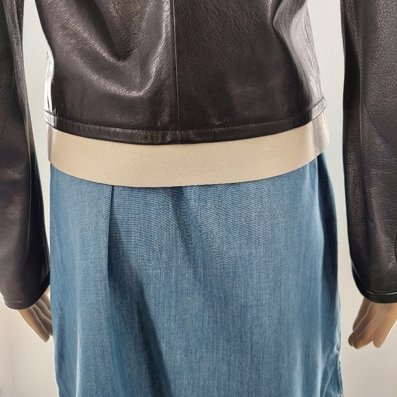 Rag & Bone Pebbled Leather Racing Jacket 2 - Picture 6 of 16